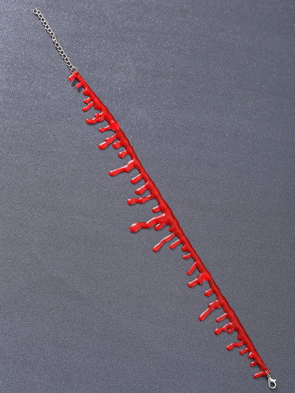 Red Dripping Blood Choker Necklace – Halloween Costume Jewelry