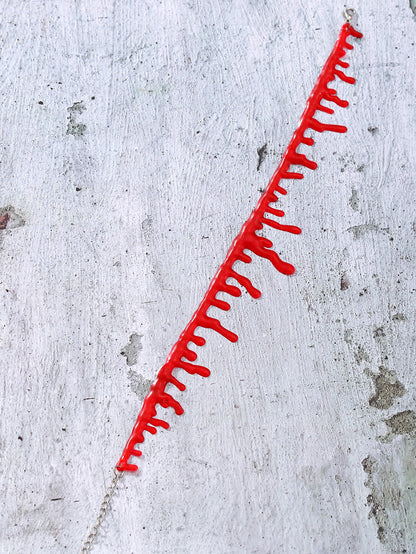 Red Dripping Blood Choker Necklace – Halloween Costume Jewelry