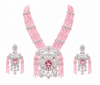 Royal Pink Kundan Statement Necklace Set | Designer Indian Bridal Jewelry Collection