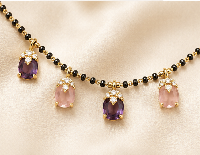 Designer Gemstone Mangalsutra Neckpiece Collection | Modern Mangalsutra for Women