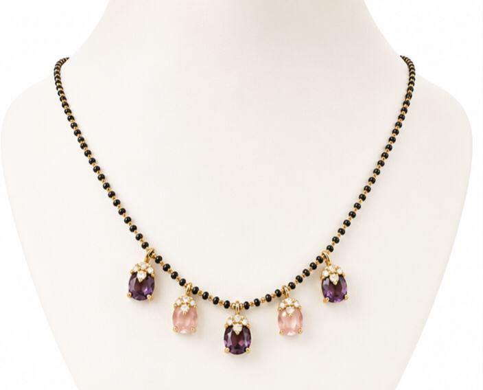 Designer Gemstone Mangalsutra Neckpiece Collection | Modern Mangalsutra for Women