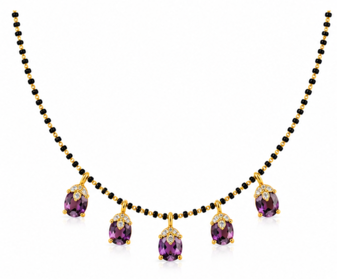 Designer Gemstone Mangalsutra Neckpiece Collection | Modern Mangalsutra for Women
