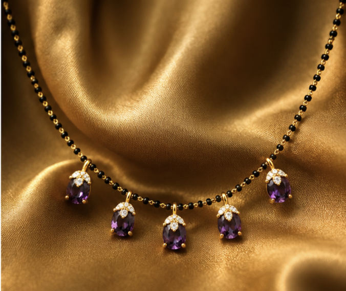 Designer Gemstone Mangalsutra Neckpiece Collection | Modern Mangalsutra for Women
