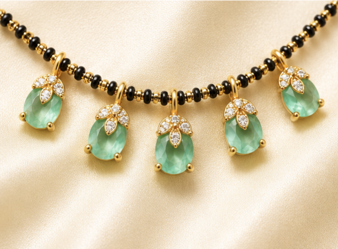 Designer Gemstone Mangalsutra Neckpiece Collection | Modern Mangalsutra for Women