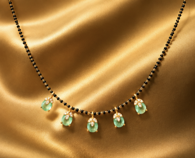 Designer Gemstone Mangalsutra Neckpiece Collection | Modern Mangalsutra for Women