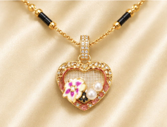Elegant Floral Heart Necklace for Women | Luxury Fashion Jewelry