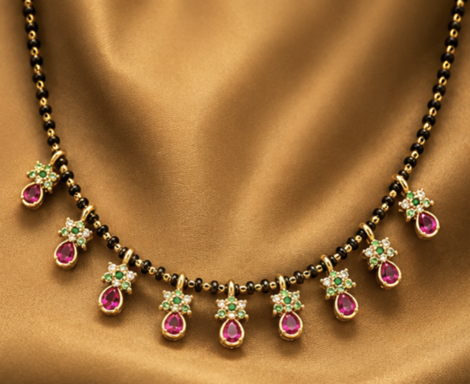 Designer Gemstone Mangalsutra Neckpiece Collection | Modern Mangalsutra for Women