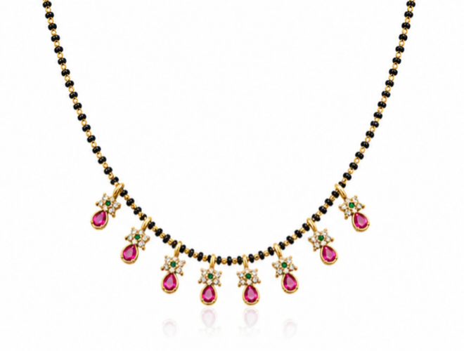 Designer Gemstone Mangalsutra Neckpiece Collection | Modern Mangalsutra for Women