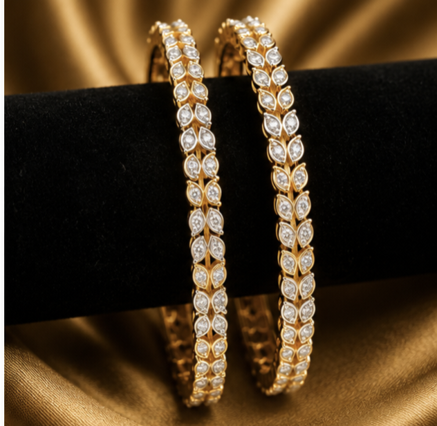 Royal Elegance Gold Plated Designer Bangle