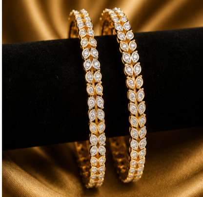 Royal Elegance Gold Plated Designer Bangle