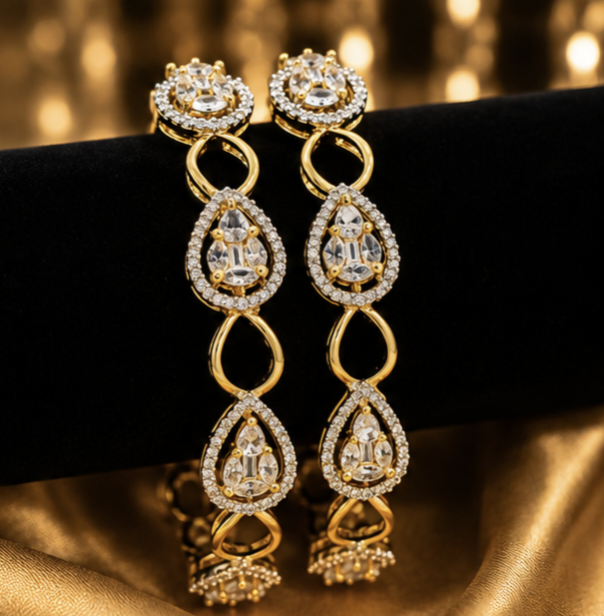 Luxury Crystal Stone Embellished Bangle
