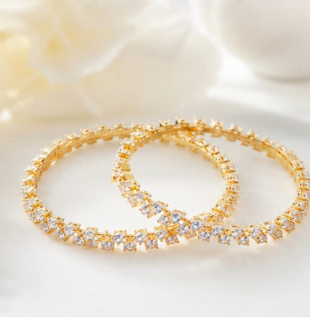 Royal Elegance Gold Plated Designer Bangle