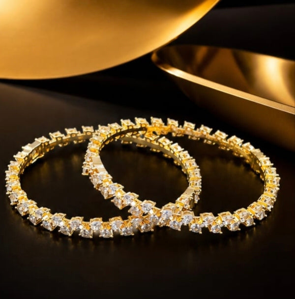 Royal Elegance Gold Plated Designer Bangle